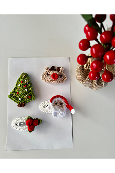 livadesign7 Hair Clip Special Designs Handmade 4-Piece Snap Clip Set