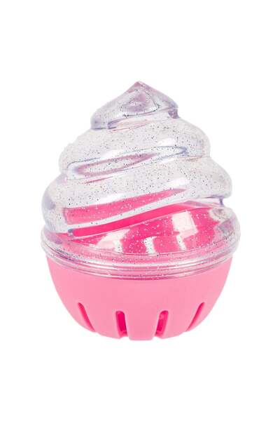 OEM Transparent Pink CupCake Makeup Sponge Holder Ø5x7cm