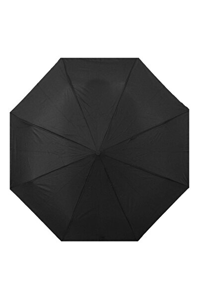 OEM Automatic Open/Close Folding Rain Umbrella Black with Hook Handle 33cm