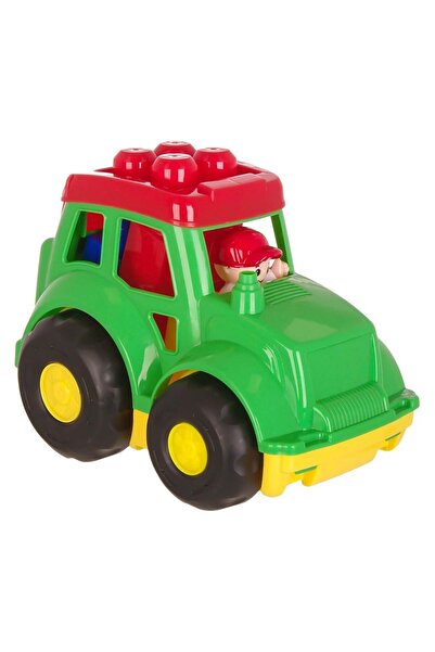 OEM Set Masina de Constructie Verde cu Cuburi de Constructie - 7piese