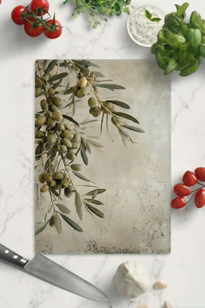 Mienda Home لوح تقطيع وصينية تقديم من الزجاج المقسى مقاس 25×35 سم من ميندا - ...