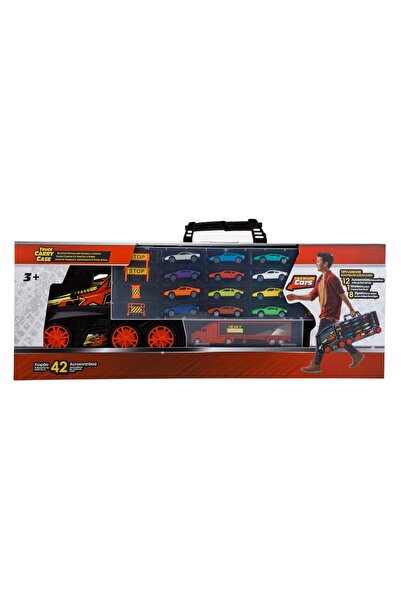 OEM Valiza Camion cu Masini & Indicatoare Rutiere 1:64