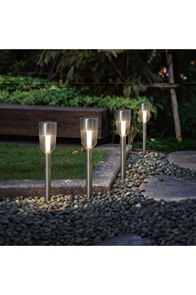 OEM Lampa Solara Rotunda Argintie Stick 34.8cm