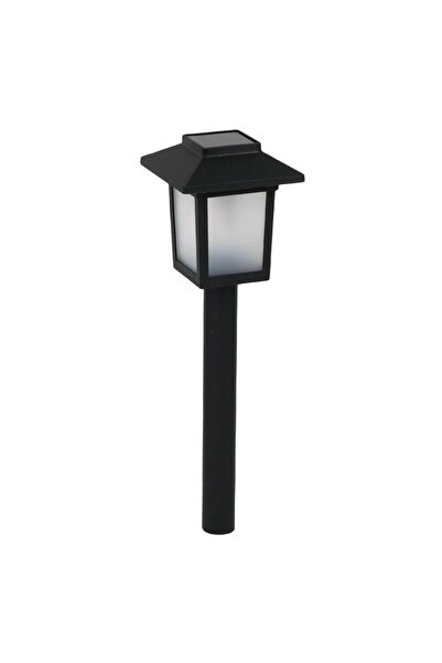 OEM Black Square Plastic Solar Lamp with LED Flame 25cm