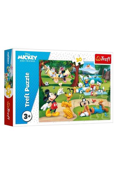 OEM Puzzle Mickey Mouse cu Prietenii in Padure (30 de piese) - Trefl