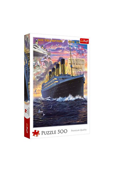 OEM Puzzle Titanic cu Titluri Ziare (500 de piese) - Trefl