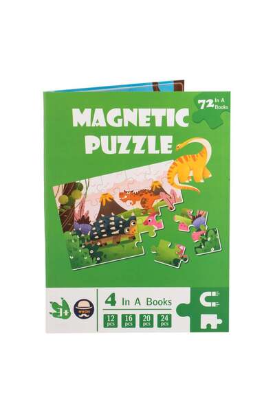 OEM Puzzle Magnetic cu 4 Imagini Dinozauri