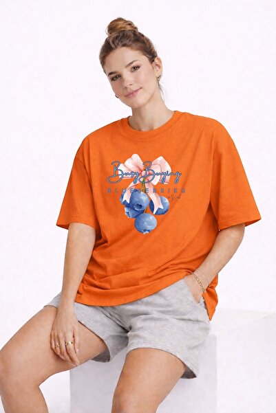 ArtYus Blueberry Printed Unisex Colorful T-Shirt