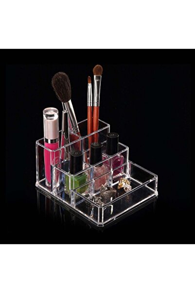 OEM Transparent Acrylic Cosmetics Holder with 6 Positions 10x12x6cm