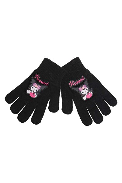 OEM Manusi Negre cu Patch 3D Kuromi pentru Copii 6-10 Ani - 1 pereche