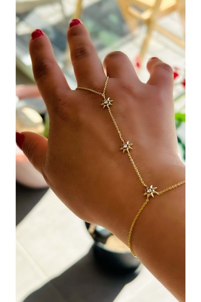 ACAR TAKI Special Series with Stones, Stars, Shahmeran-Gold Color Acr8154