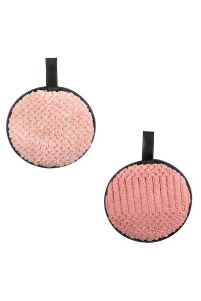 OEM Round Cleansing Sponge Set Salmon Pink 11cm - 2pcs