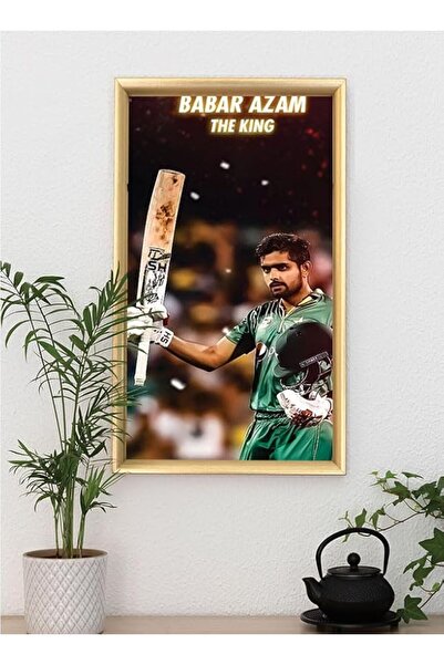 Generic Digital Wall Sticker of Babar Azam with Frame