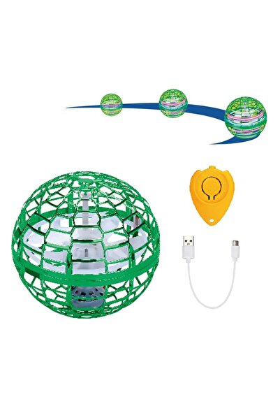 OEM Minge Zburatoare UFO Boomerang Verde cu Telecomanda & IR 9,5cm