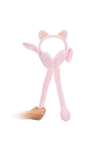 OEM Aparatori Urechi din Blana Artificiala Roz cu Glitter Colorat & Urechi cu...