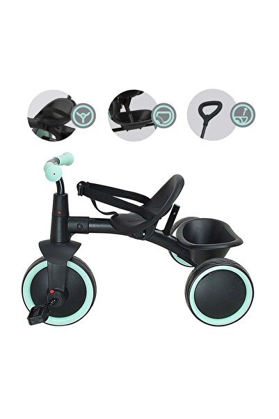 OEM Tricicleta 2 in 1 Neagra Verde Menta cu Centura