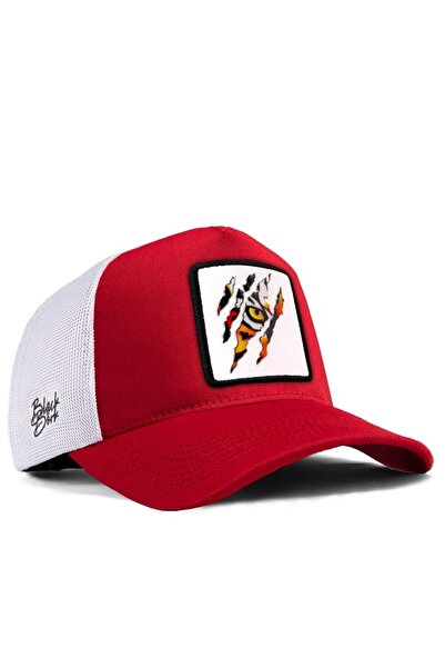 BlackBörk قبعة سائق الشاحنة باللونين الأحمر والأبيض مع شعار تايكلان