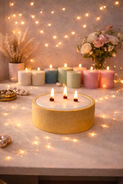 HARFA TEKNOLOJİ Doğal Ahşap 3 Fitilli, Lavanta Kokuku, Lüks Malzemeli, Huzur ...