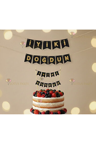 LOTUS PARTY Μαύρο Φόντο με Χρυσά Γράμματα  "Χρόνια Πολλά " - Μαύρο Φόντο με Χ...