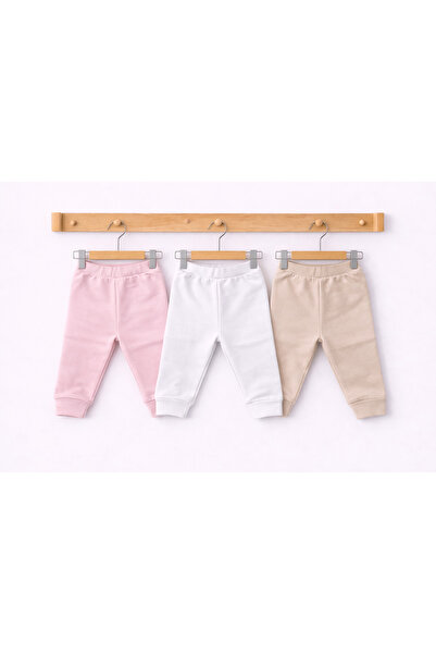 CAN BABY Organic Cotton Baby Pants Set of 3 0–3 Months |   Newborn Unisex Und...