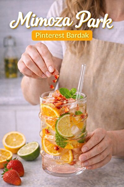 MİMOZA PARK 600 ml Isıya Dayanıklı Borosilikat Cam İçecek Bardağı