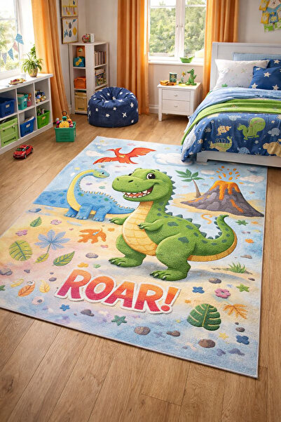 HaLıFoRuM Çocuk Odası Halısı Kaymaz Taban Yıkanabilir Bebek Odası Halısı Leke...