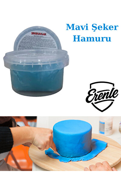 Erenle Şeker Hamuru Mavi Pasta Kurabiye Şekillendirici Doğum Günü Pasta Şekil...