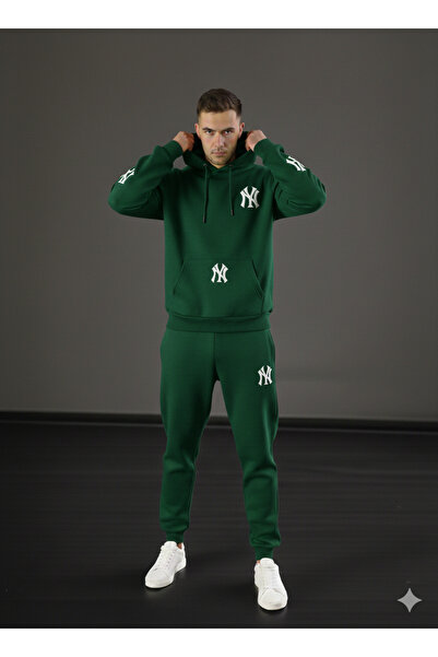 ALİ.COM Unisex Ny Printed Tracksuit Set | Hoodie- Hooded Sweatshirt Sweatpant...