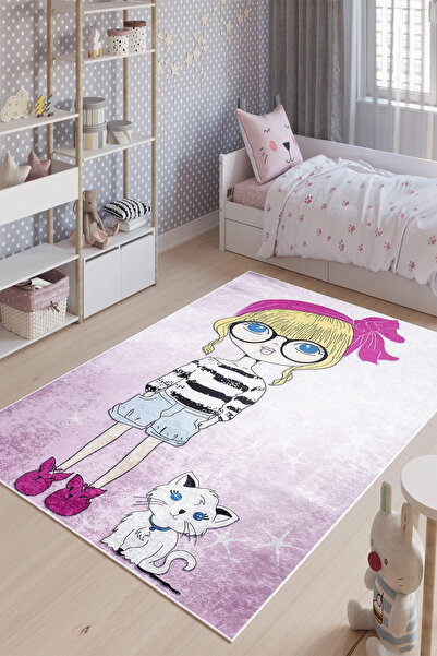 HaLıFoRuM Yıkanabilir Kaymaz Tabanlı Çocuk Odası Halısı KİDS-2033