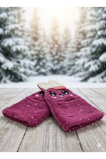 ÇağlaDesign Labubu Patterned Fleece Winter Beanie