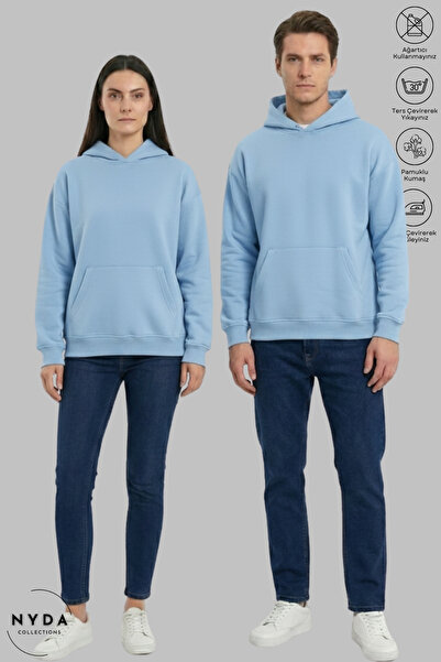 Nyda Collections Dear Couple Combination Hoodie Hooded Fleece-Lined Oversized...