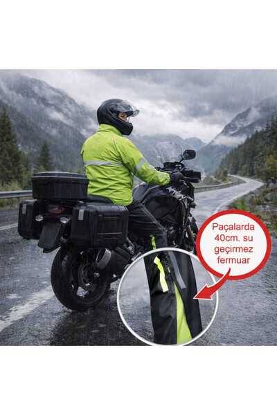 go out معطف واق من المطر للدراجات النارية، قماش نيون سميك 44 ميكرون، مقاوم لل...