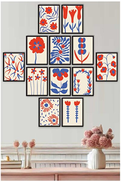 UNT Modern Abstract Wall Painting Set of 12 |   15X20 cm Uv Printing |   Deco...