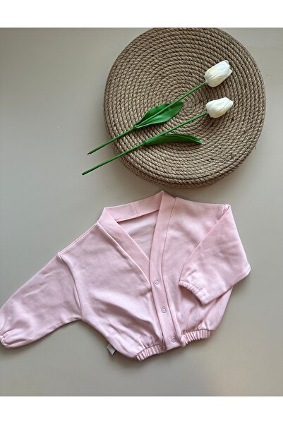 Mama Miel Baby Pink Combed Cotton Jacket