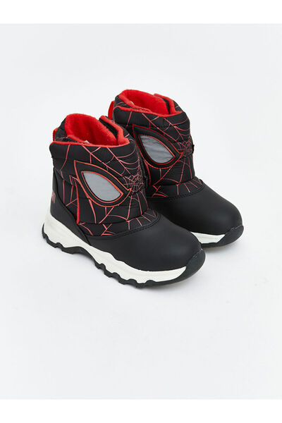 LC Waikiki Black spider-man Printed boys' snow boots