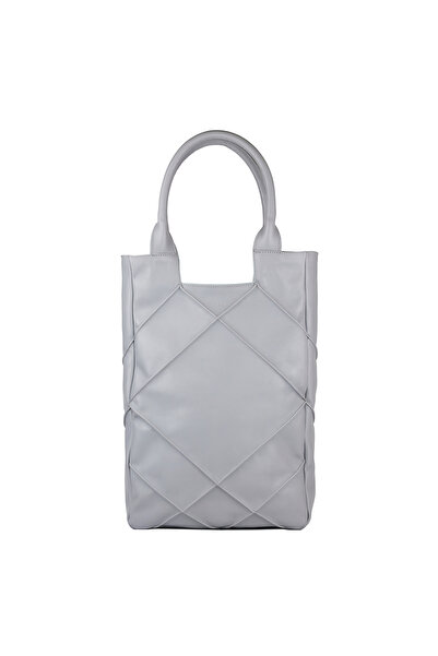 Koja Concept Gray Leather Origami Midi Bag