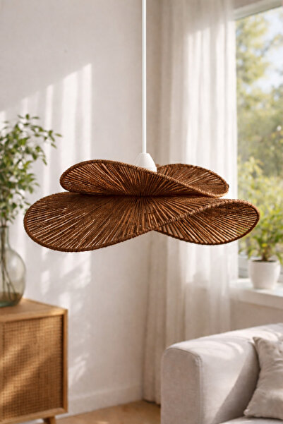 Luna Lighting Hasır Model Bohem Butik Cafe Makrome Rustik Salon Yatak Odası S...