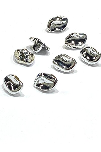 karantuhafiye Elips Model Metalize Düğme / 1,5 cm / 8 li set / M2557