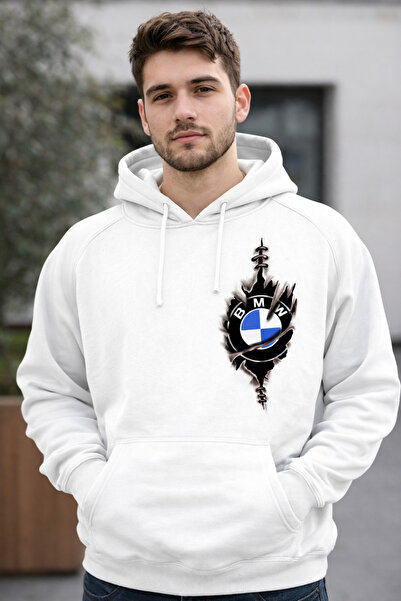 Infire clothing Oversized Unisex 100% Cotton Bmw Printed Hooded Sweatshirt