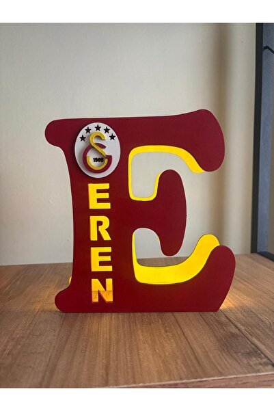 Runc Design Kişiye Özel Harfli Taraftar LED Masa Lambası – Galatasaray/Beşikt...