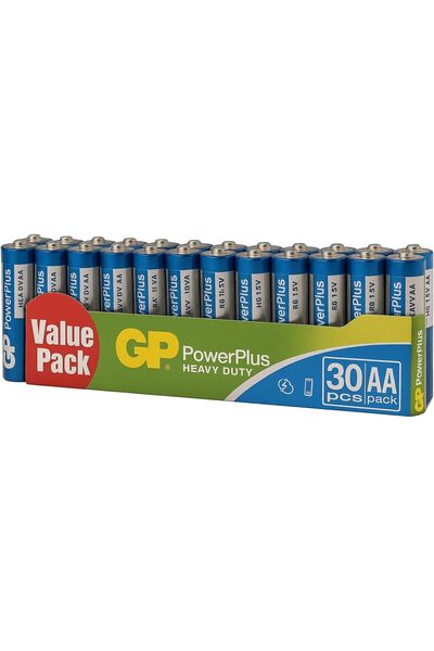 GP بطاريات باور بلس AA، 30 قطعة