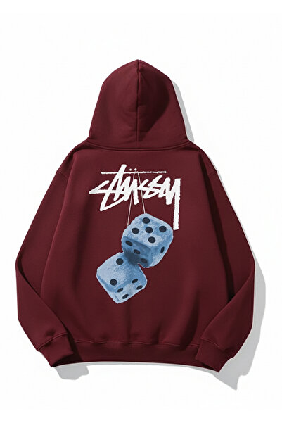 Mayer Butik Unisex Men/Women Dice Printed Cotton Oversized Hooded Sweatshirt