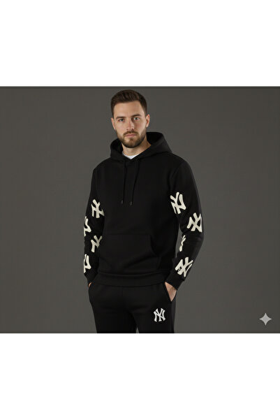 ALİ.COM Hanorac unisex cu glugă, imprimat, supradimensionat, cu 3 fire, cu gl...