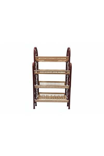 ather رف مطبخ بلاستيكي بأربعة طبقات - متين وموفر للمساحة