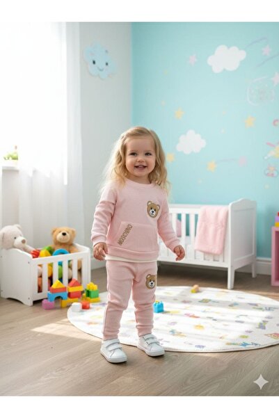 BEGONYA BEBECE KIDS طقم بناتي موسمي من القطن 100% بنمط الوافل للأعمار من 6 إل...