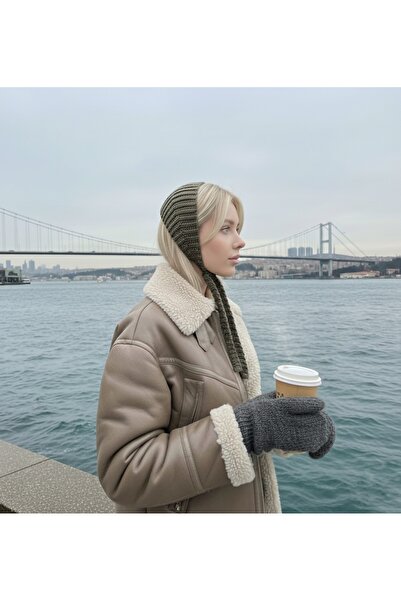 yucin قبعة تريكو نسائية، إكسسوار شعر متعدد الأغراض، غطاء رأس شتوي قابل للربط