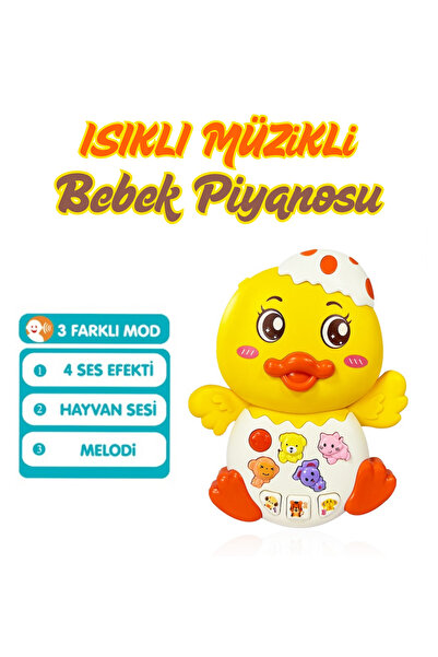 Magicway Işıklı Sesli Müzikli Melodili Hayvan Sesli Çok Fonksiyonlu Bebek Piy...