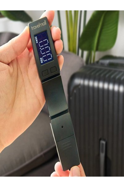 TRAVELMALL Compact Digital Travel Scale 50kg/110lb LCD Display Luggage Weighing Scale – Black