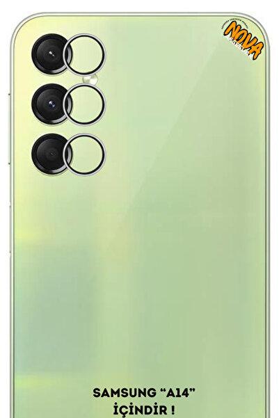 cepmoda Samsung Galaxy "A14 (4g) Metal Camera Lens Protective Glass - Silver