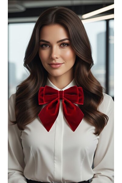 LO ADORO Червона оксамитова жіноча бантик-брошка Жіночий краватка 23 квітня 2...